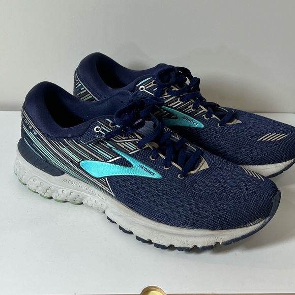 Brooks Sz. 11 GTS19 Adrenaline Navy Mesh Knit Lightweight Athletic Running Shoe - Picture 5 of 12